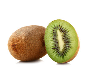 Tasty kiwi fruit on white background