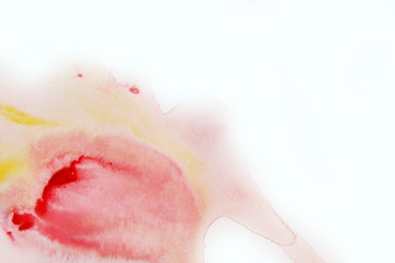 Red abstract watercolor background design. Color theory. photo