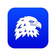 Eagle icon digital blue for any design isolated on white vector illustration
