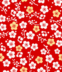 Japanese Cute Plum Blossom Pattern
