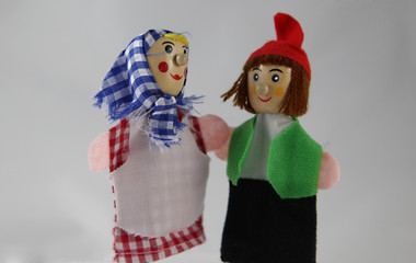 and colorful finger puppets