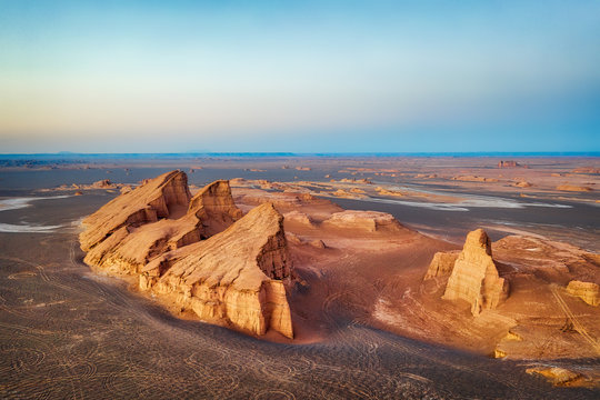 Dasht-e Lut Desert in eastern Iran taken in January 2019 taken in hdr
