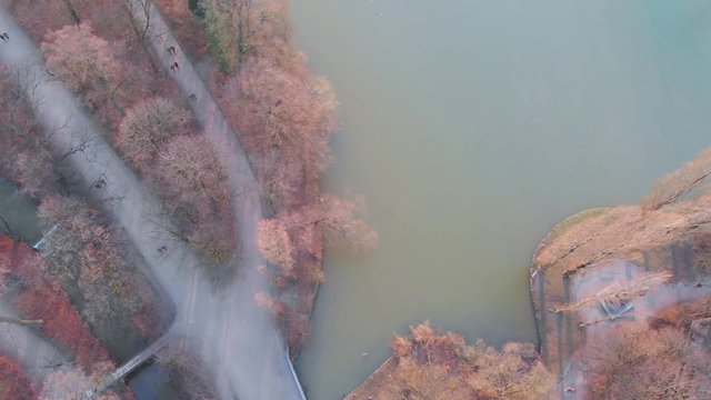 Munich Kleinhesseloher lake fotage