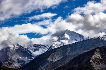 mountains and clouds