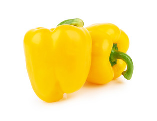 sweet peppers on white