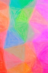 Abstract illustration of green, red Wax Crayon background