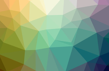 Illustration of abstract Green, Yellow horizontal low poly background. Beautiful polygon design pattern.