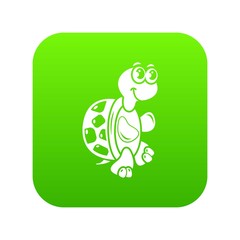 Funny turtle icon. Simple illustration of funny turtle vector icon for web
