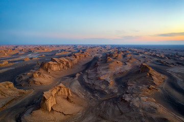 Fototapeta na wymiar Dasht-e Lut Desert in eastern Iran taken in January 2019 taken in hdr