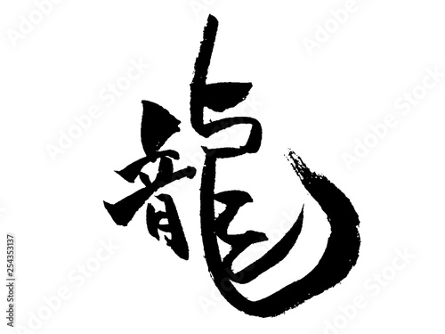 龍 筆文字 Wall Mural Wallpaper Murals Wallsheaven 浩輔 原田