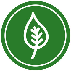 natural leaf circular icon