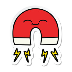 sticker of a cute cartoon magnet