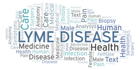 Lyme Disease word cloud.