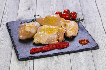 Marinated chicken with mustard