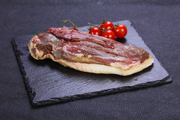 Raw duck breast