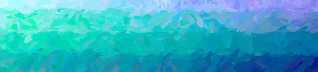 Fototapeta na wymiar Abstract illustration of blue and green Impressionist Impasto background