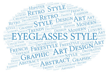 Eyeglasses Style word cloud.