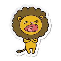 sticker of a cartoon lion