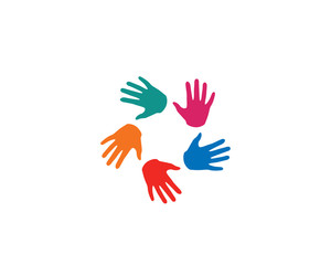 Fototapeta na wymiar Hand Care Logo Template vector icon illustration design 