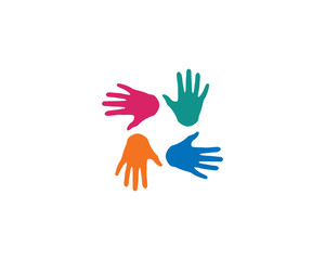 Obraz premium Hand Care Logo Template vector icon illustration design 