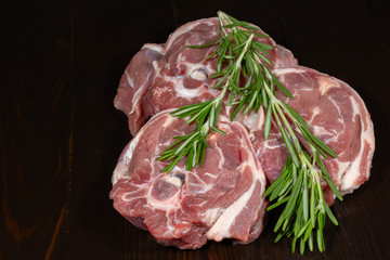 Fresh rew meat of lamb