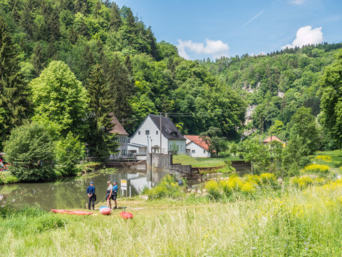 Fluss Wiesent in der Fr&auml;nkischen Schweiz