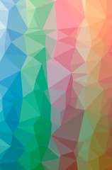 Illustration of abstract Blue, Green vertical low poly background. Beautiful polygon design pattern.