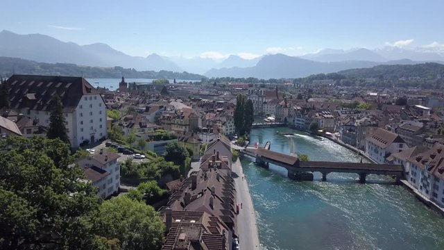 The famous medieval Musegg wall in Lucerne is a world-famous landmark.