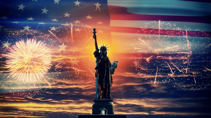 Independence Day statue of liberty Background