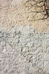 Rough whitewashed limestone wall texture