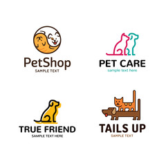 Vector Pet Logo Design Set