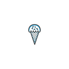 Ice cream icon design. Gastronomy icon vector illustration