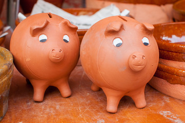 traditional money piggy bank