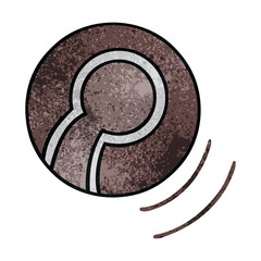 retro grunge texture cartoon bowl ball