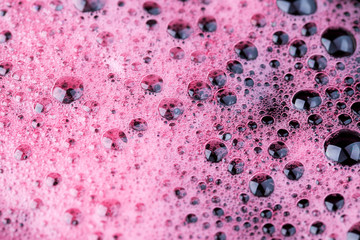 Pink soap bubbles background