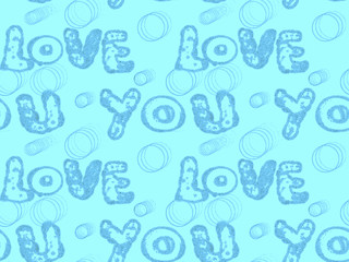 seamless pattern of design with gift and love