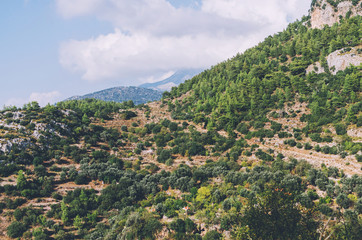 Fototapeta na wymiar Landscape with mountain, Fethiye, Antalya, Turkey