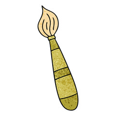 quirky hand drawn cartoon paint brush