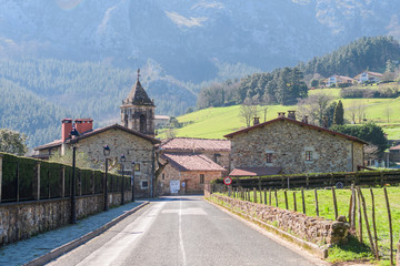 countryside town of basque country, Spain