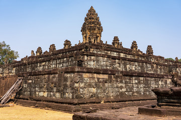 5 level pyramid with sanctuary atop of Bakong temple, Cambodia