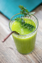 Green smoothie with parsley