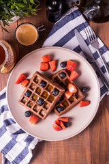 Wafles Gofres de Avenacon Frutas