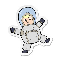 sticker of a cartoon astronaut