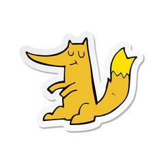 sticker of a cartoon fox
