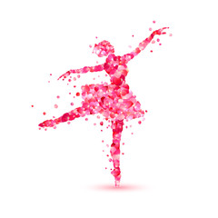 Ballerina silhouette of rose petals © Crazy nook