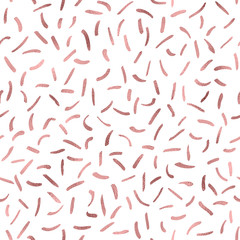 Rose gold foil confetti. Seamless pattern