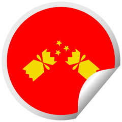 circular peeling sticker cartoon christmas cracker