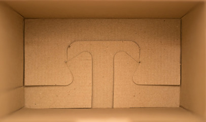 Inside a cardboard box