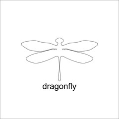 Minimalist elegant Dragonfly