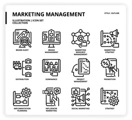 Marketing Management icon set